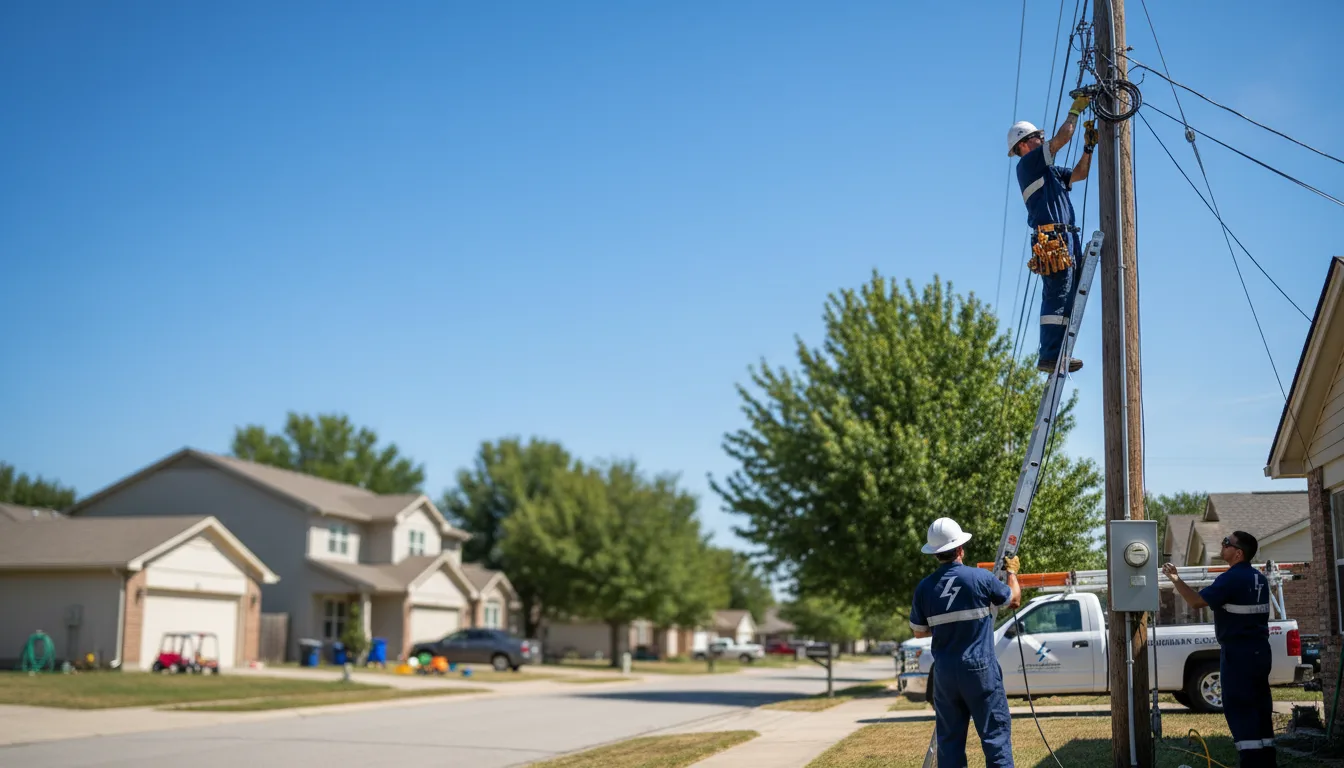 Residential electrician providing installation services in Pattison, TX